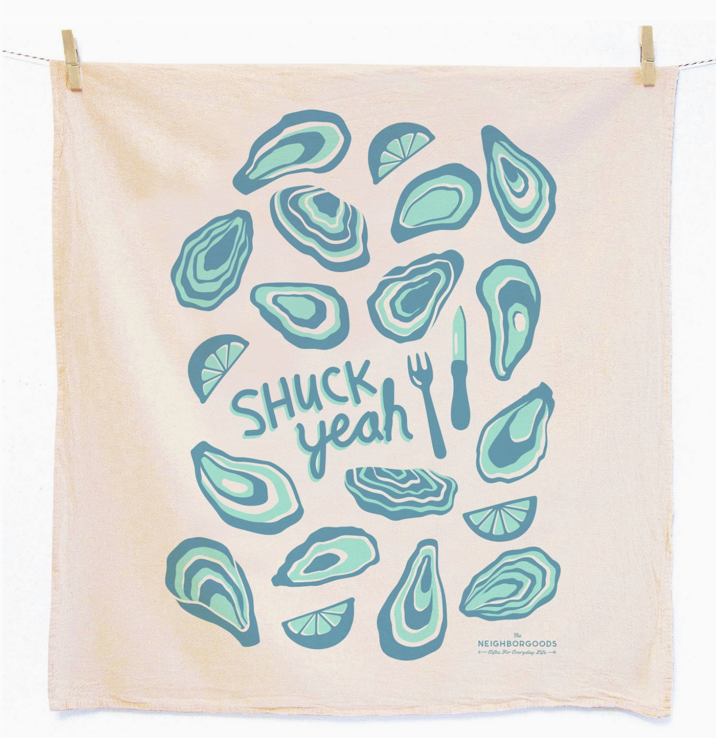 The Neighborgoods - Fresh Oysters - Dish Towel Set of 2